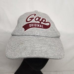 GAP Original Unisex Gray Red Baseball Cotton Knit Adjustable Hat Cap